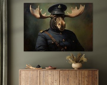 Realistisches Tierporträt | Elch von Wunderbare Kunst