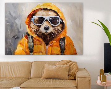 Orangefarbener Hoodie von Wunderbare Kunst