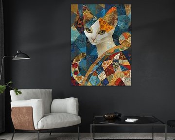 Die Katze mit den tausend Mustern: Ein Mosaik der Schönheit von Color Square