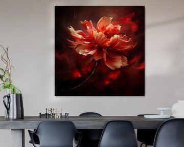 Fiery Peony: A Flower Dance in Red Shades by Color Square