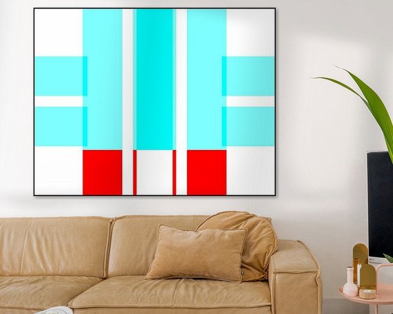 Voorbeeld van het werk in een kamer