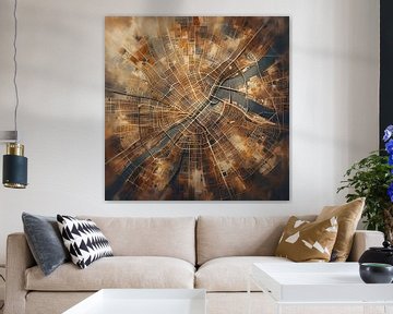 Amsterdam in Map by FoXo Art