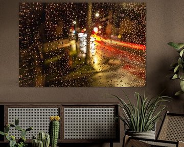 Wassertropfen auf einer Fensterscheibe von Marcus Beckert