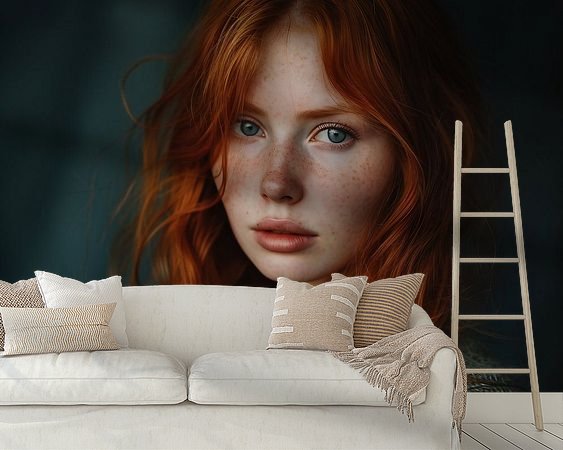 Voorbeeld van het werk in een kamer