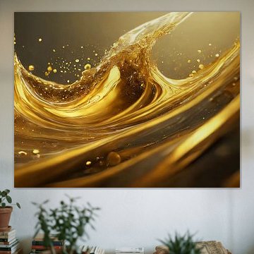 Flüssiges Gold mit Wellen