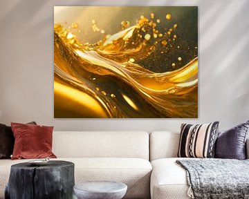 Vloeibaar goud met golven van Mustafa Kurnaz