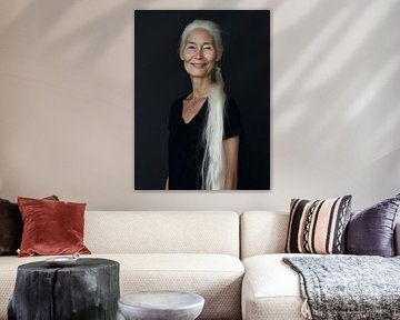 Cheerful lady, portrait