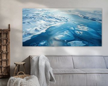 IJskoud Scandinavisch uitzicht, winterse schoonheid van fernlichtsicht
