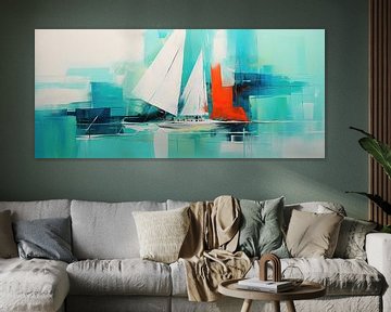 Sailing ship | Sailing painting by De Mooiste Kunst