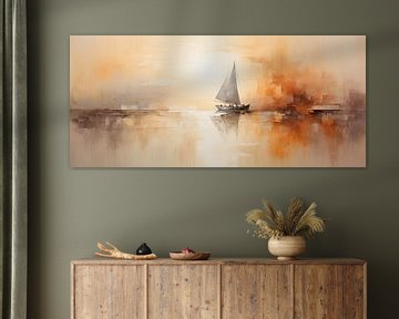 Sailing vessel abstract Sailing boats by Wonderful Art