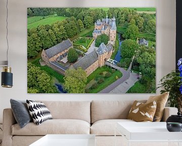 Aerial view of Doorwerth medieval castle in Gelderland Netherlands by Eye on You