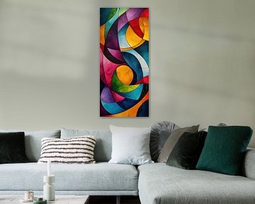 Modern Abstract | Serenade of Shapes | Modern Abstract van Kunst Kriebels