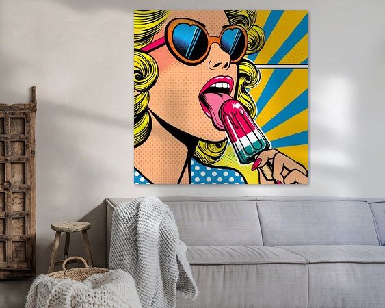 Voorbeeld van het werk in een kamer