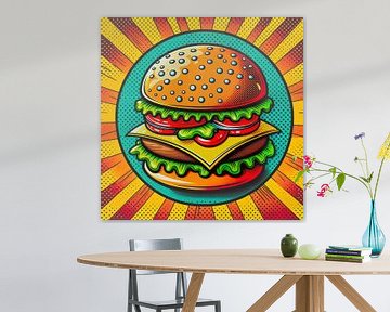 Hamburger de style pop-art