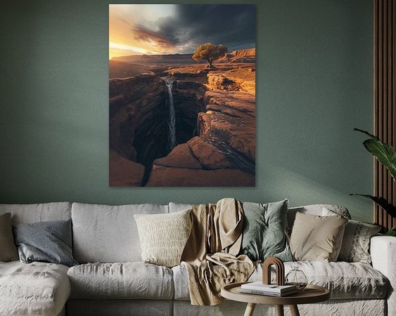 Voorbeeld van het werk in een kamer