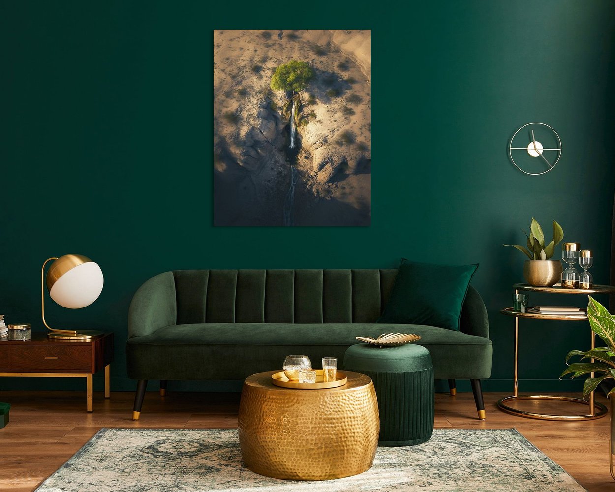Voorbeeld van het werk in een kamer