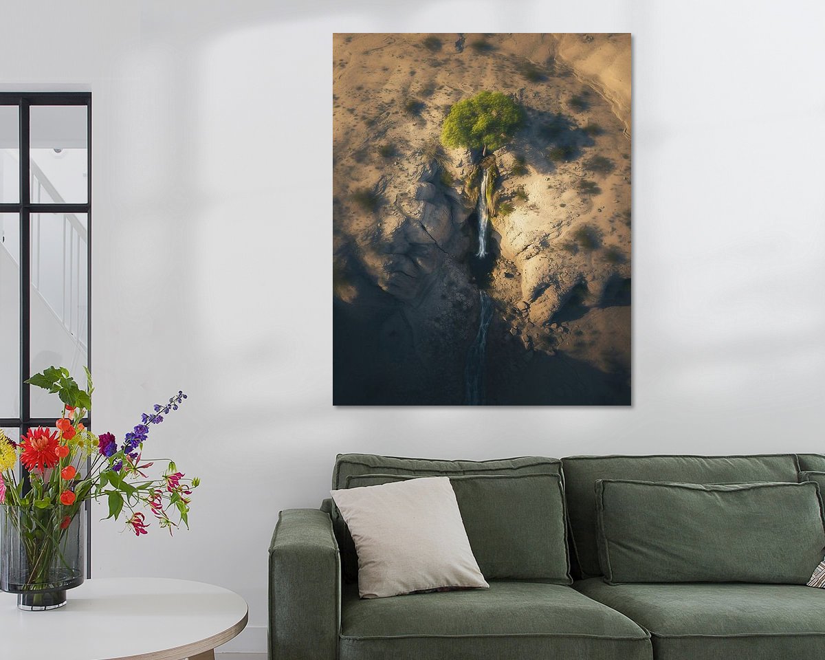 Voorbeeld van het werk in een kamer