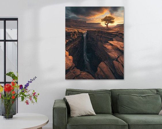 Voorbeeld van het werk in een kamer