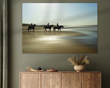 Horses at the beach by Peter Roder