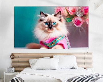 Süße Katze mit Kleid von Mustafa Kurnaz