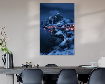 Winteridylle op de Lofoten van fernlichtsicht