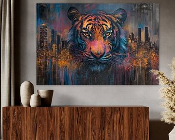 Tiger Cityscape by PixelMint.