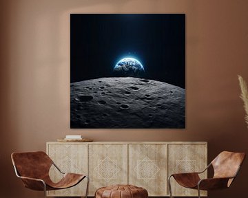 Earth from the moon by The Xclusive Art