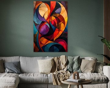 Sinuous Color Symphony Interieur van Kunst Kriebels