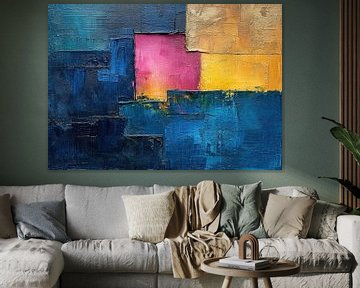 Abstract Blauw Interieur | Palette Patchwork Horizon | Abstract Blauw Interieur