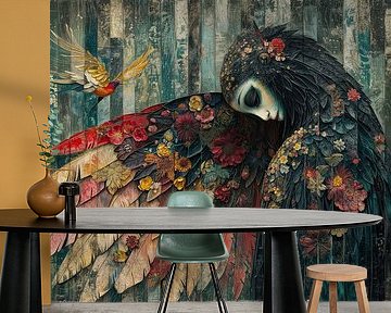 Colourful Bird Portrait | Magical Bird Fantasy
