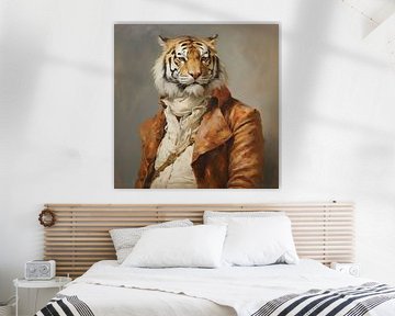 Tigre en costume sur De Mooiste Kunst