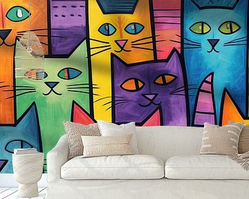 Malerei Katze | Malerei Katze von Wunderbare Kunst