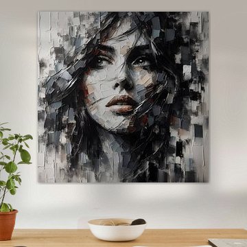 Portrait Huile brune grossière sur FoXo Art