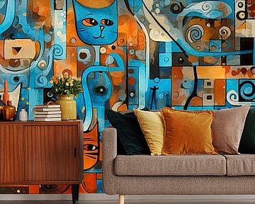 Katten Abstract van De Mooiste Kunst