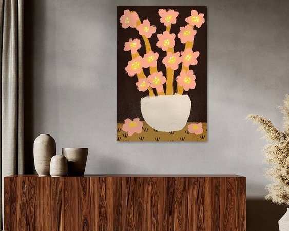 Voorbeeld van het werk in een kamer