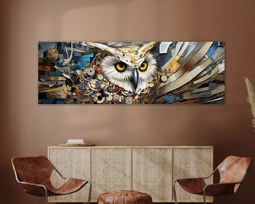 Oiseau : Owl Modern sur Blikvanger Schilderijen