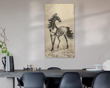 Xu Beihong, La poésie des sifflets du cheval Song, 1942 sur Atelier Liesjes