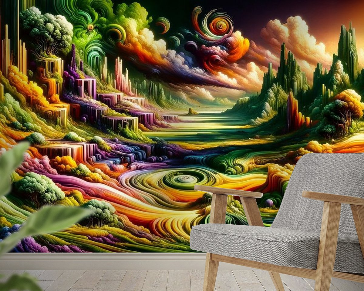 Voorbeeld van het werk in een kamer