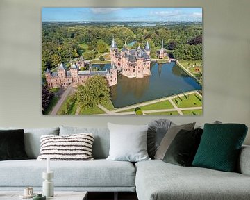 Luchtfoto van kasteel De Haar in Haarzuilens Nederland van Eye on You