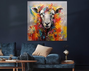 Schaap abstract van TheXclusive Art