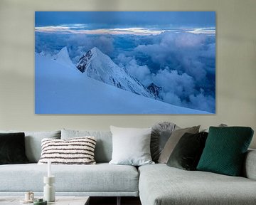 Mountain Landscape seen from Dôme du Goûter, Mont Blanc, France by Frank Peters