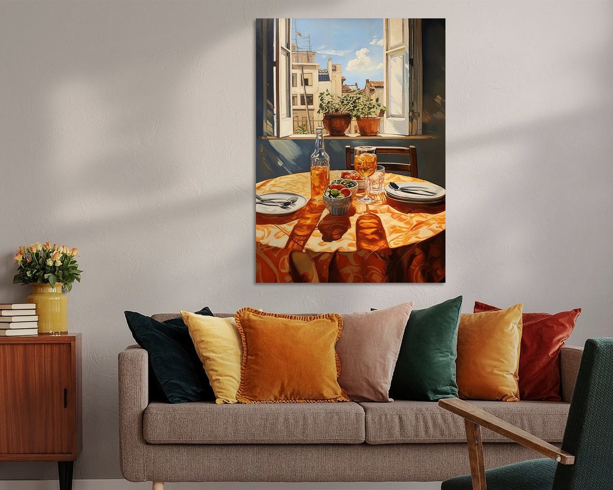Voorbeeld van het werk in een kamer