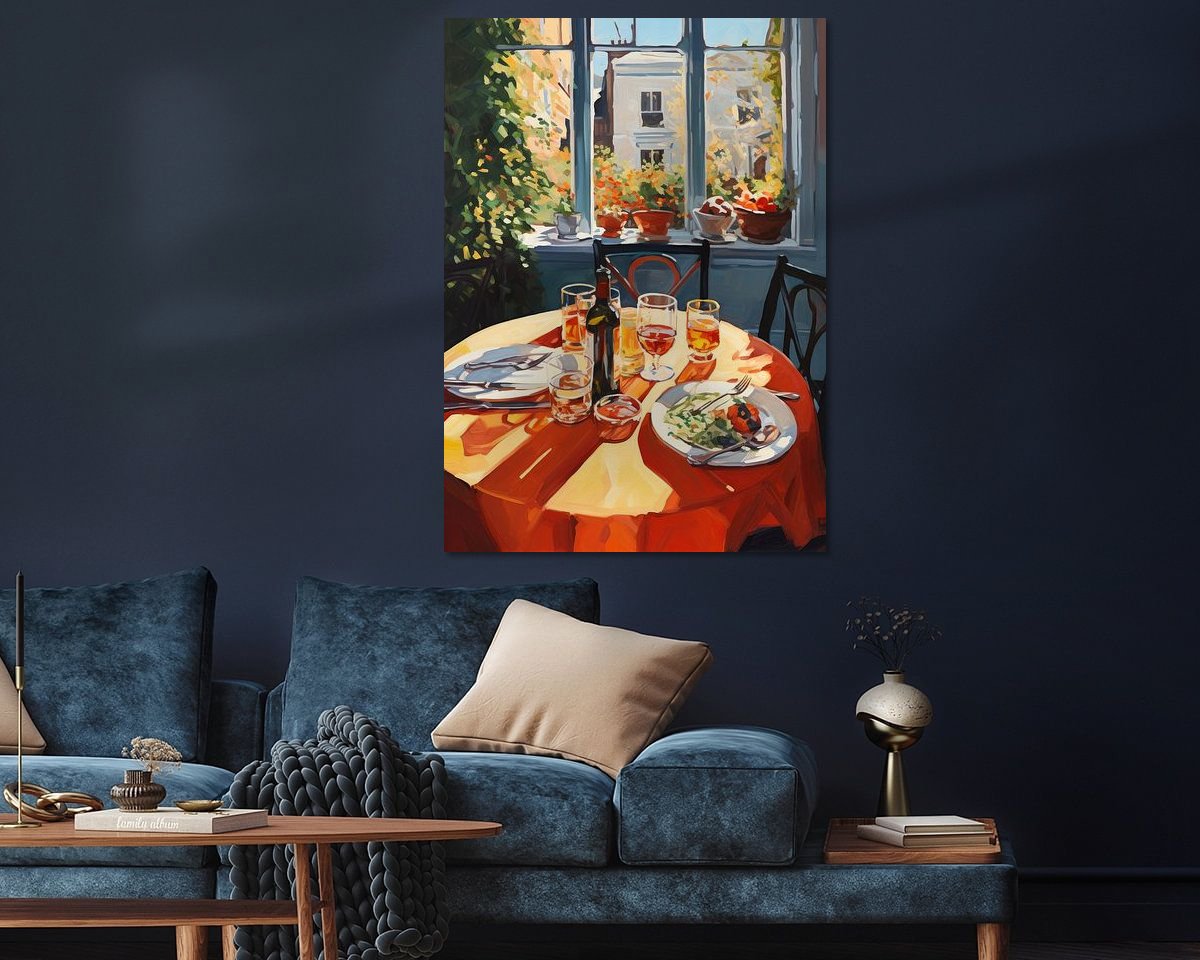 Voorbeeld van het werk in een kamer