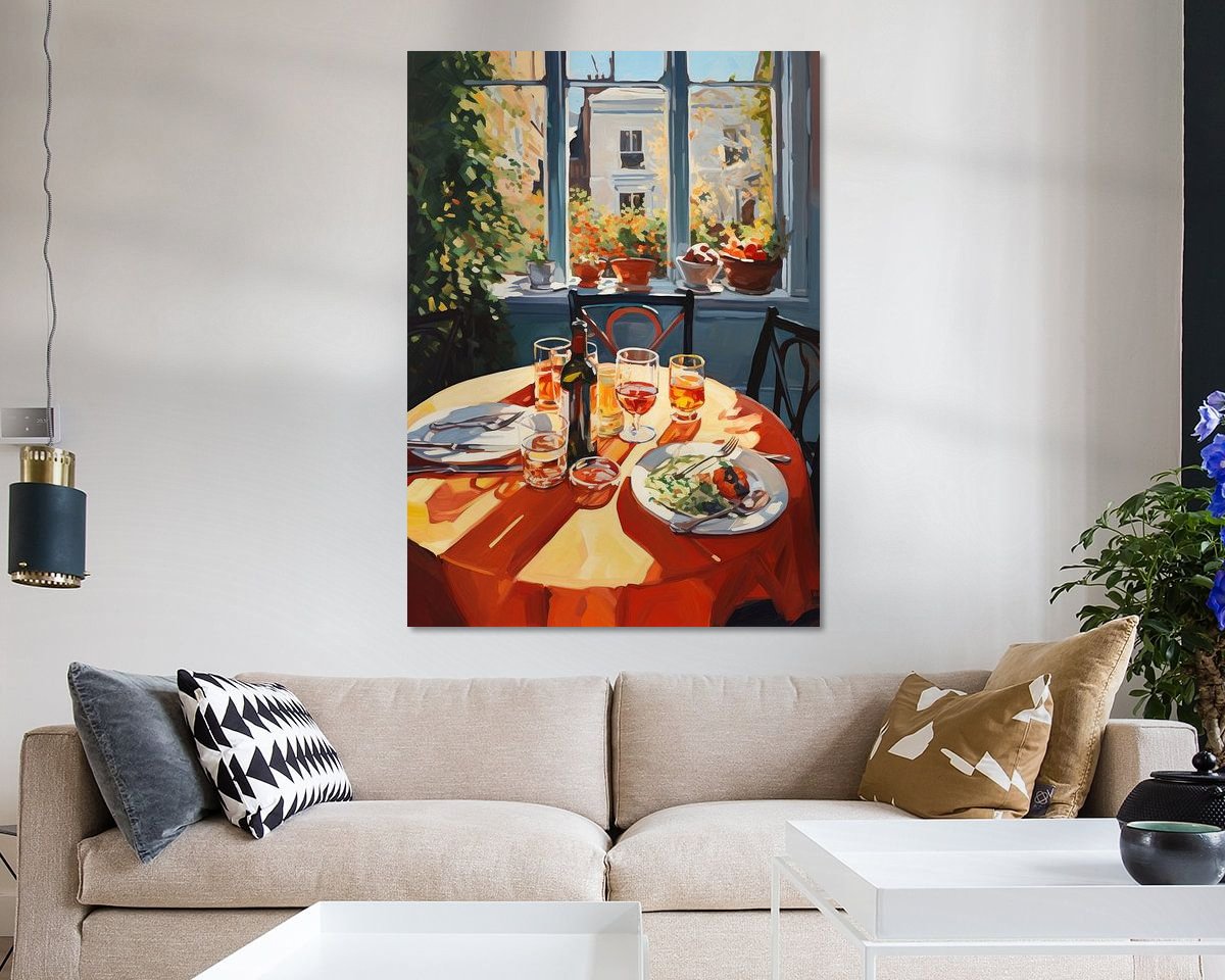 Voorbeeld van het werk in een kamer
