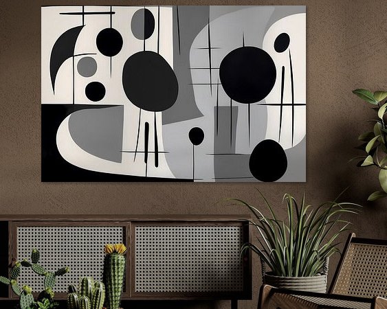 Voorbeeld van het werk in een kamer