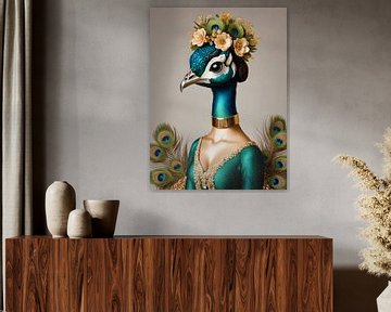 A surreal peacock woman by Jolique Arte