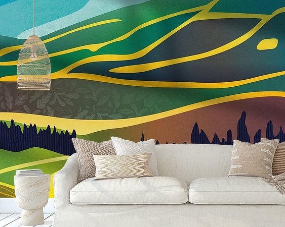 Voorbeeld van het werk in een kamer