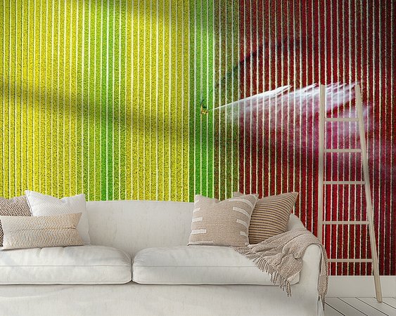 Voorbeeld van het werk in een kamer