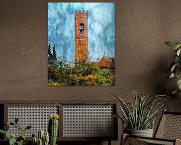 Campanile Perugia Italië van Dorothy Berry-Lound