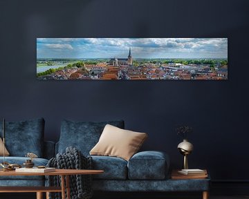 Vue d'en haut sur la ville de Kampen sur Sjoerd van der Wal Photographie